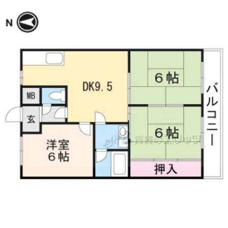 ヴィラクレージュ1の物件間取画像